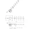 Kryptinė Yagi antena ALLNET ANT-868-10dbi-Yagi 868 MHz, 10 dBi, N-moteriška