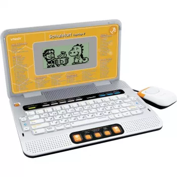 VTech Schulstart Laptop E mokomasis nešiojamas kompiuteris vaikams nuo 6 iki 8 metų, sidabrinis