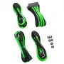 CableMod PRO ModMesh 12VHPWR kabelių prailginimo rinkinys juoda/šviesiai žalia, 3 vnt. 16 kontaktų