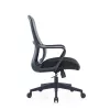Ergonominė biuro kėdė Up Up Darwin, juoda, juodas audinys + pilkas tinklelis