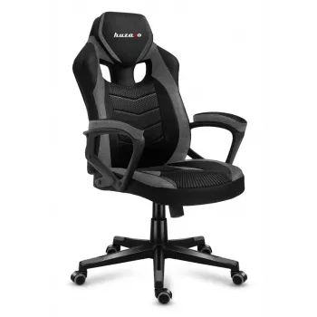 Žaidimų kėdė Huzaro FORCE 2.5 GREY MESH su tinkliniu sėdėjimu, juoda-pilka