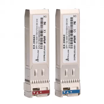 Extralink SFP+ 10G modulis | SFP+ WDM modulis | 10Gbps 1270/1330nm, vienmodis, 2 km, pora