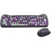 Belaidė klaviatūros ir pelės rinkinys CANYON HSET-W6 Kitty Edition – violetinis