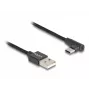 DeLOCK USB 2.0 laidas Type-A vyriškas į USB Type-C vyrišką kampu 0,5 m juodas