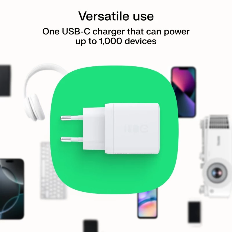 Green Cell PowerSource Solo30 30W Baltas – USB-C įkroviklis