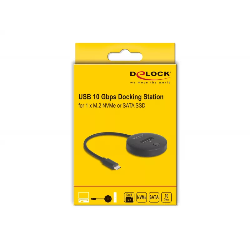 M.2 dokų stotelė DeLOCK 64254 USB 3.2 Gen 1 Type-C NVMe SATA