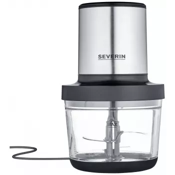 Elektrinis smulkintuvas Severin KM 3867, 1 L, 400 W, juodos, sidabrinės ir permatomos spalvos