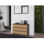 Komoda Top e shop M6 120 – Antracitas/Ąžuolas, 6 stalčių, 1200×300×770 mm, medžio drožlių plokštė