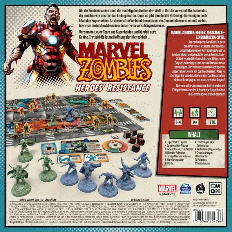 Stalo žaidimas Asmodee Marvel Zombies Heroes' Resistance – kooperacinis minių zombių zombicido kryžminis žaidimas