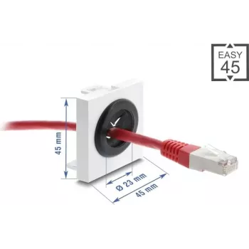 Kabelio įvadas DELOCK Easy 91075, 23 mm skersmens, skirtas stalams ir spintoms