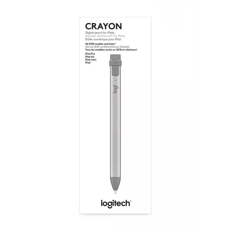 Logitech Crayon – Skaitmeninis rašiklis Apple iPad (Lightning, Pilka)