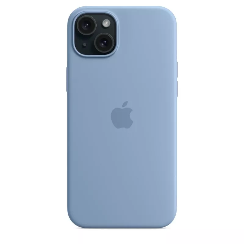 Apple iPhone 15 Plus Silikono Dėklas su MagSafe - Žiemos Mėlyna