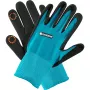 Gardena 11510-20 sodo pirštinės - juodos - mėlynos - S - SML - elastanas - nitrilas - poliesteris - 42% poliesteris - 55% nitrilas - 3% elastanas