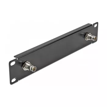 Priekinis skydelis DeLOCK 10 colių Panel su 2 x BNC lizdais 1U juodas