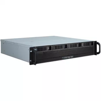 Inter-Tech IPC 2U-2404S – 2U stelažinis korpusas micro ATX, 4x karšto keitimo kietieji diskai