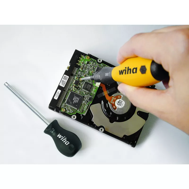 Wiha ESD sukimo momento atsuktuvas TorqueVario-S 0,8 - 2 Nm DIN EN 61340-5-1, DIN EN ISO 6789, DIN EN 26789 (26866)