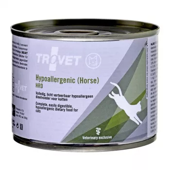 TROVET Hypoallergenic HRD su arkliu – šlapias ėdalas katėms – 200g