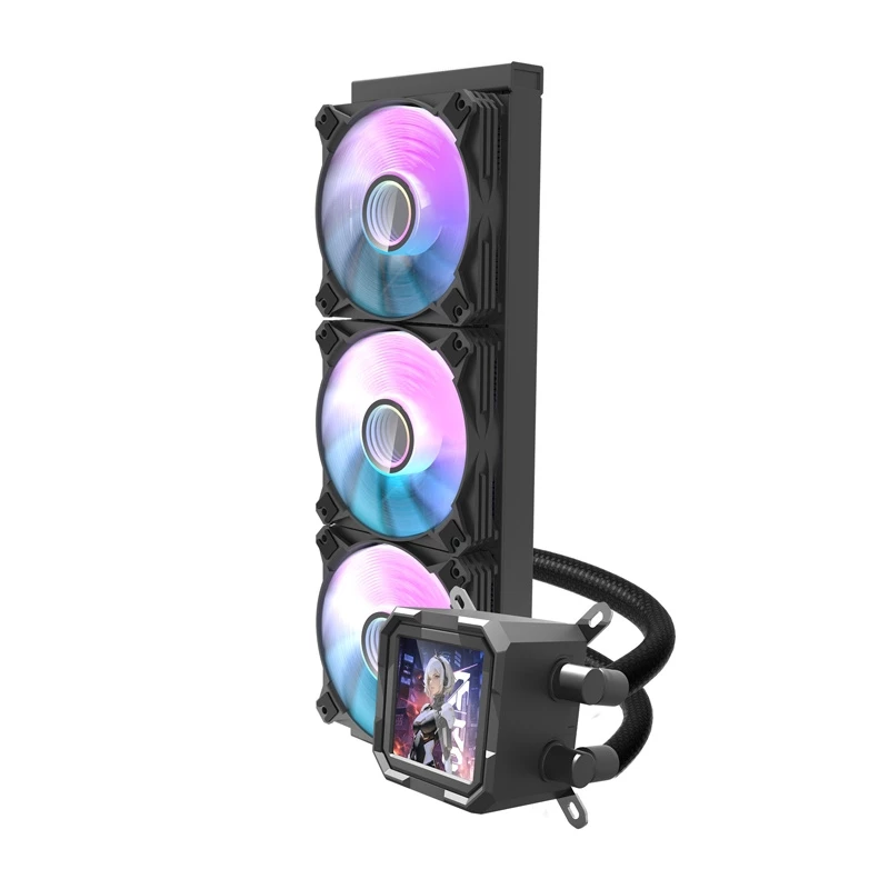 Darkflash DV360S vandens aušintuvas CPU 360mm radiatorius, RGB apšvietimas, juodas
