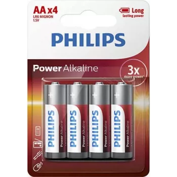 Philips Power Alkaline LR6P4B/10 šarminė baterija AA, 1,5 V, 4 vnt.