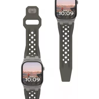 Urban Armor Gear UAG Monarch dirželis, Apple Watch Ultra/42/44/45/46mm, alyvuoginis/titaninis