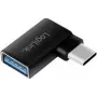 Logilink AU0055 USB-C (M) kampinis adapteris į USB (M) – USB 3.2 Gen 1, 5 V, 3 A, juodas