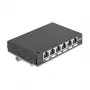 Pataisų skydelis DELOCK Mini Desktop RJ45 6 prievadų Cat.6A ekranuotas, metalinis, juodas, 80×22×125 mm