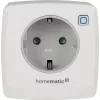 Homematic IP HMIP-PSM-2 išmanusis kištukinis lizdas, baltas, IP20, 3680 W
