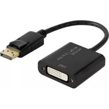 Vaizdo adapteris Renkforce 1433016 — DisplayPort (šaltinis) į DVI‑I (išvestis), palaiko iki 4K
