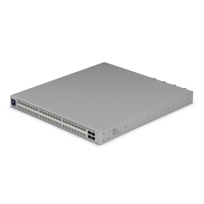 Ubiquiti ECS-48-POE (2150W) ĮMONĖS KLASĖS 48 PŲRTŲ, 3 sluoksnio Etherlighting POE+++ jungiklis, 10 GbE RJ45, 25G SFP28