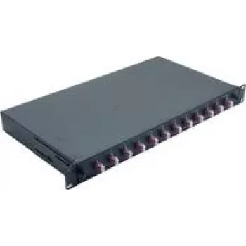 Helos LWL 19 colių Splice Box 12 x LC Duplex OM4 juoda