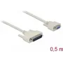 Serijinis adapterio kabelis DELOCK 86909, D-Sub 25 kištukas į D-Sub 9 lizdą, smėlio spalvos, 0,5 m