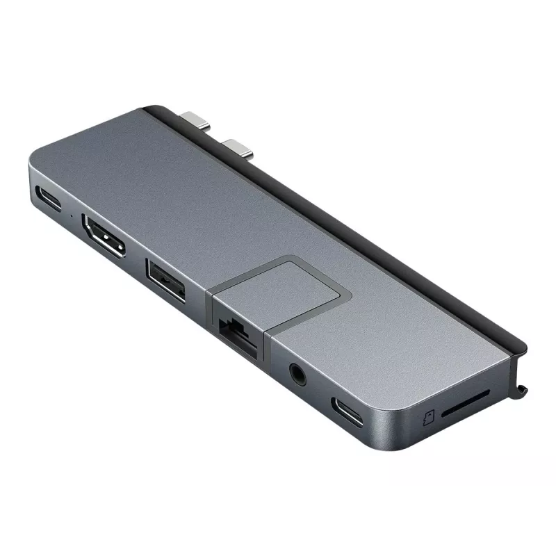 HyperDrive DUO PRO 7-in-2 USB-C centras, skirtas MacBook Air/Pro 2016-2020, su HDMI ir Ethernet LAN (RJ-45)