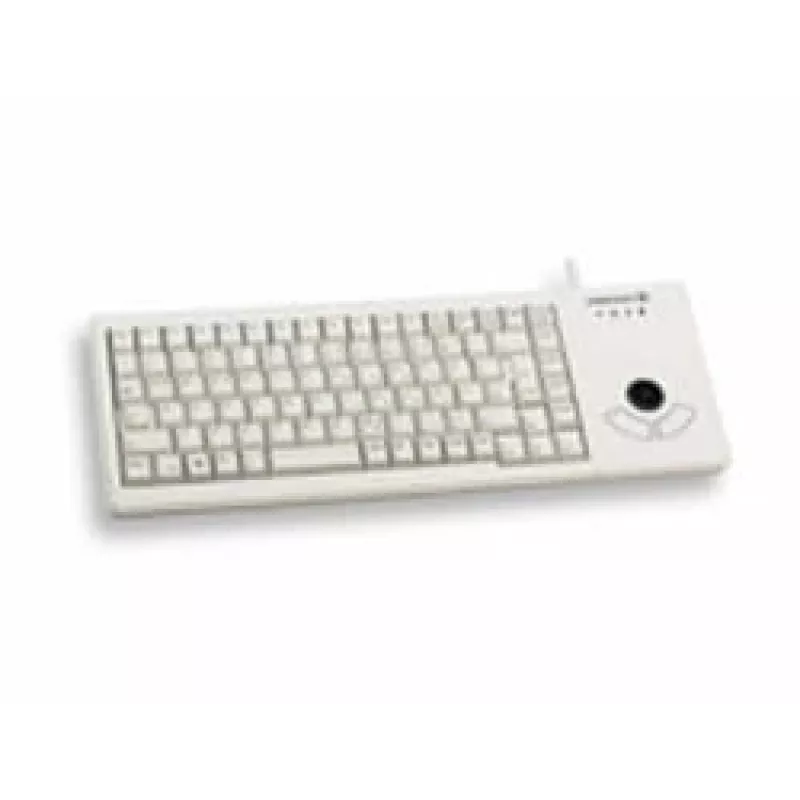 CHERRY XS Trackball klaviatūra su valdymo rutuliu, universali USB, QWERTZ vokiškas išdėstymas, pilka