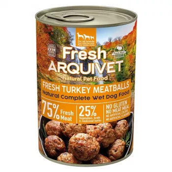 ARQUIVET Fresh Turkey Meatballs – šlapias šunų ėdalas – 400g