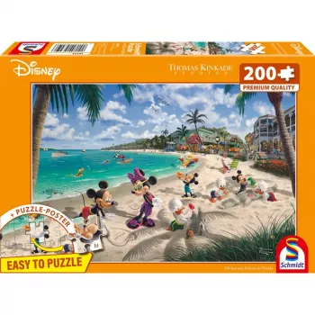 Thomas Kinkade Studios: Disney - Mickey & Minnie in Florida, Dėlionė 200 dalių