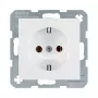 Kištukinis lizdas Type F Berker 47438989, baltas, duroplast korpusas, 250V 16A, IP20, gylis 32 mm
