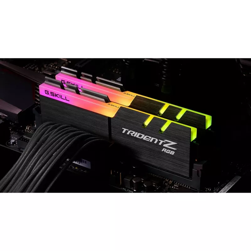 DIMM 32 GB DDR4-3600 (2x 16 GB) Dual-Kit, Arbeitsspeicher schwarz, F4-3600C18D-32GTZR, Trident Z RGB, INTEL XMP