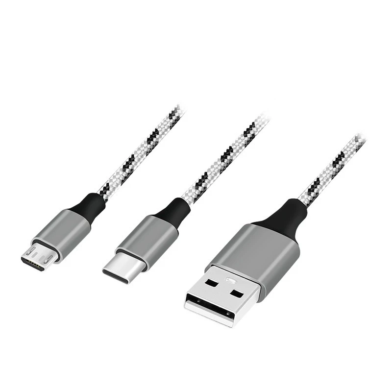 LogiLink CU0202 USB kabelis USB 2.0 1,2 m USB A USB C / Micro-USB A pilka