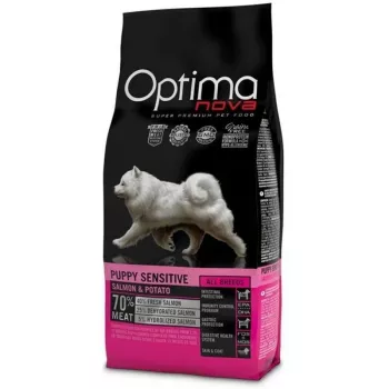 Sausas šunų ėdalas Optimanova Puppy Sensitive Salmon & Potato 2 kg – šuniukams su jautriu virškinimu