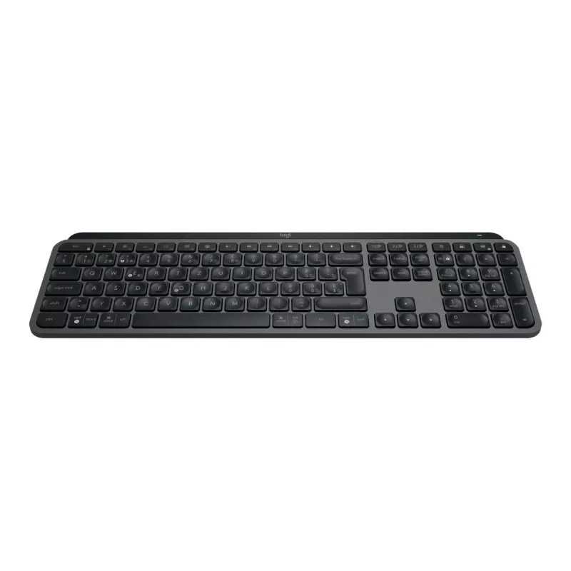 Belaidė pilno dydžio klaviatūra Logitech Master MX Keys S - Graphite, Bluetooth & 2,4 GHz (Nano), USB-C įkraunama, su foniniu apšvietimu, QWERTY US International