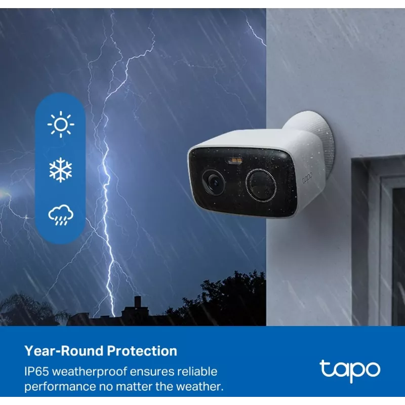 Belaidė lauko stebėjimo kamera su baterija TP-LINK Tapo C400 — 1080p, naktinis matymas, dvipusis garsas, judesio detektorius, IP65