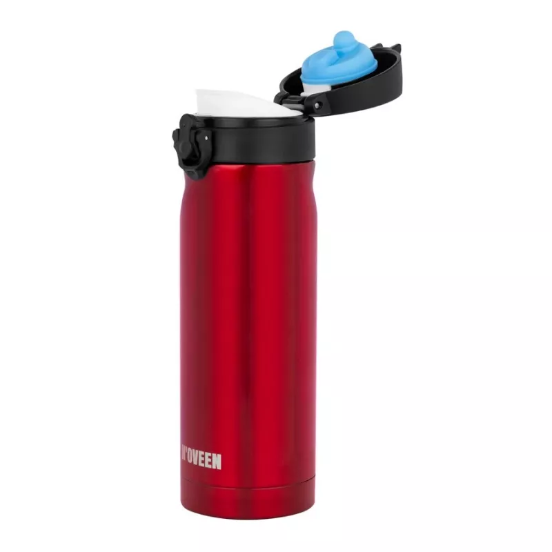 Termosas NOVEEN TB825 400 ml – nerūdijančio plieno gėrimų indas, raudonas
