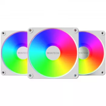 Kompiuterio ventiliatorius 120 mm GF120R V2 ARGB PWM 3 vnt. (baltas) MONTECH