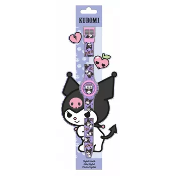 Vaikiškas laikrodis Kids Euroswan Kuromi modelis KU00002, analoginis, kvarcinis