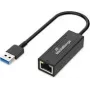 USB-A Ethernet adapteris MediaRange MRCS238 su RJ45 prievadu, 10/100/1000 Mbps, 20 cm, juodas