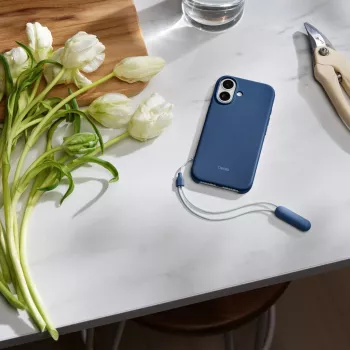 Dėklas su atrama iPhone 17 Apple Beats — MagSafe, fotoaparato valdymas, polikarbonatas/mikropluoštas, mėlyna, tinka 6,3 colio