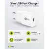 USB-C PD GaN greitasis įkroviklis plonas (30 W) (Baltas)