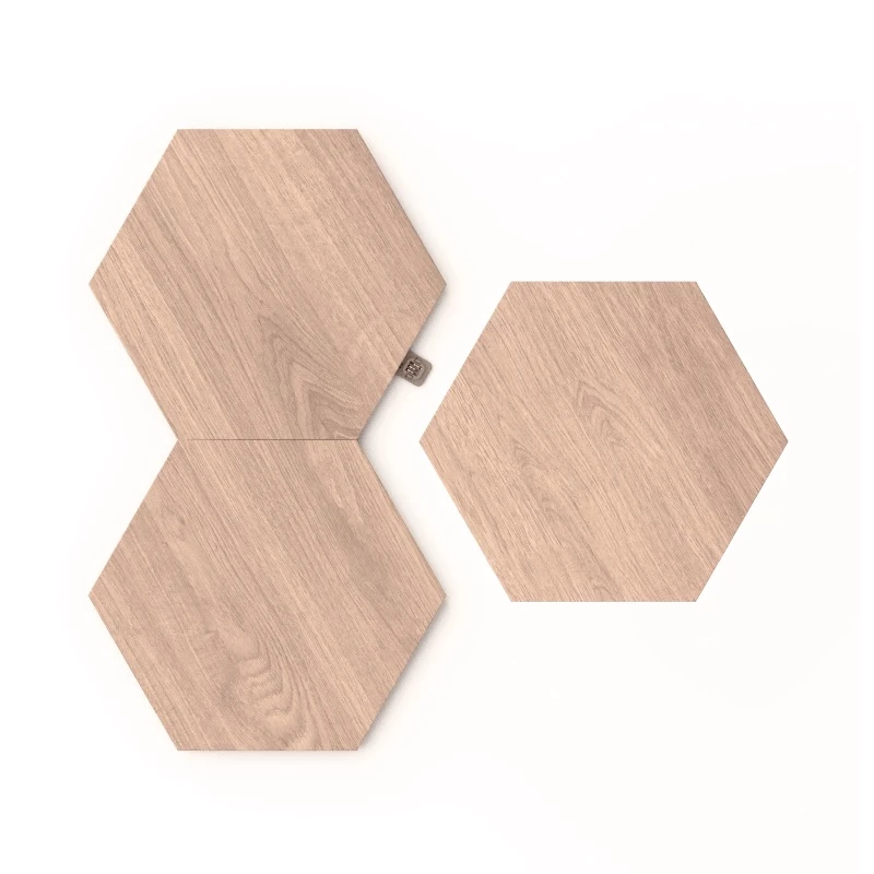 Nanoleaf Elements Wood Look Hex Exp Pk 3 – medžio efekto šešiakampiai plėtiniai