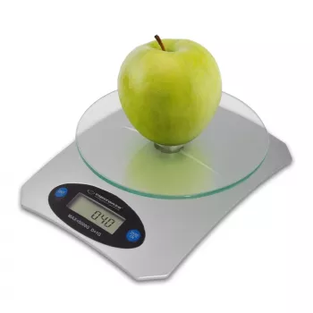 Virtuvinės elektroninės svarstyklės ESPERANZA Avocado Grey, 5 kg, bambuko platforma