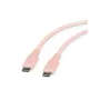 ROLINE USB 2.0 kabelis C-C ST/ST Silicone 60W 1m rožinis